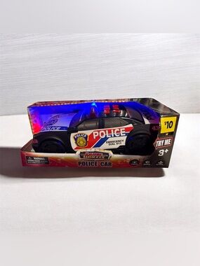 Police Toy Car with Lights and Sound - Black and White